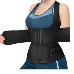 TELALEO Neoprene Sauna Sweat Waist Trainer Corset Trimmer Vest For Women. Size M